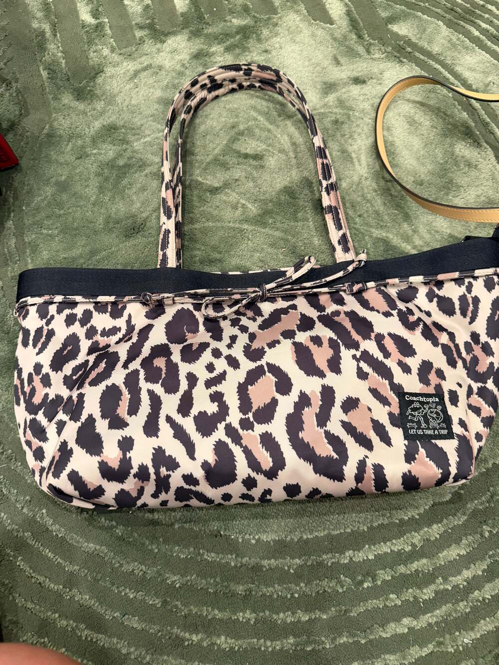 Coachtopia Loop Bow Tote Bag in Leopard Print